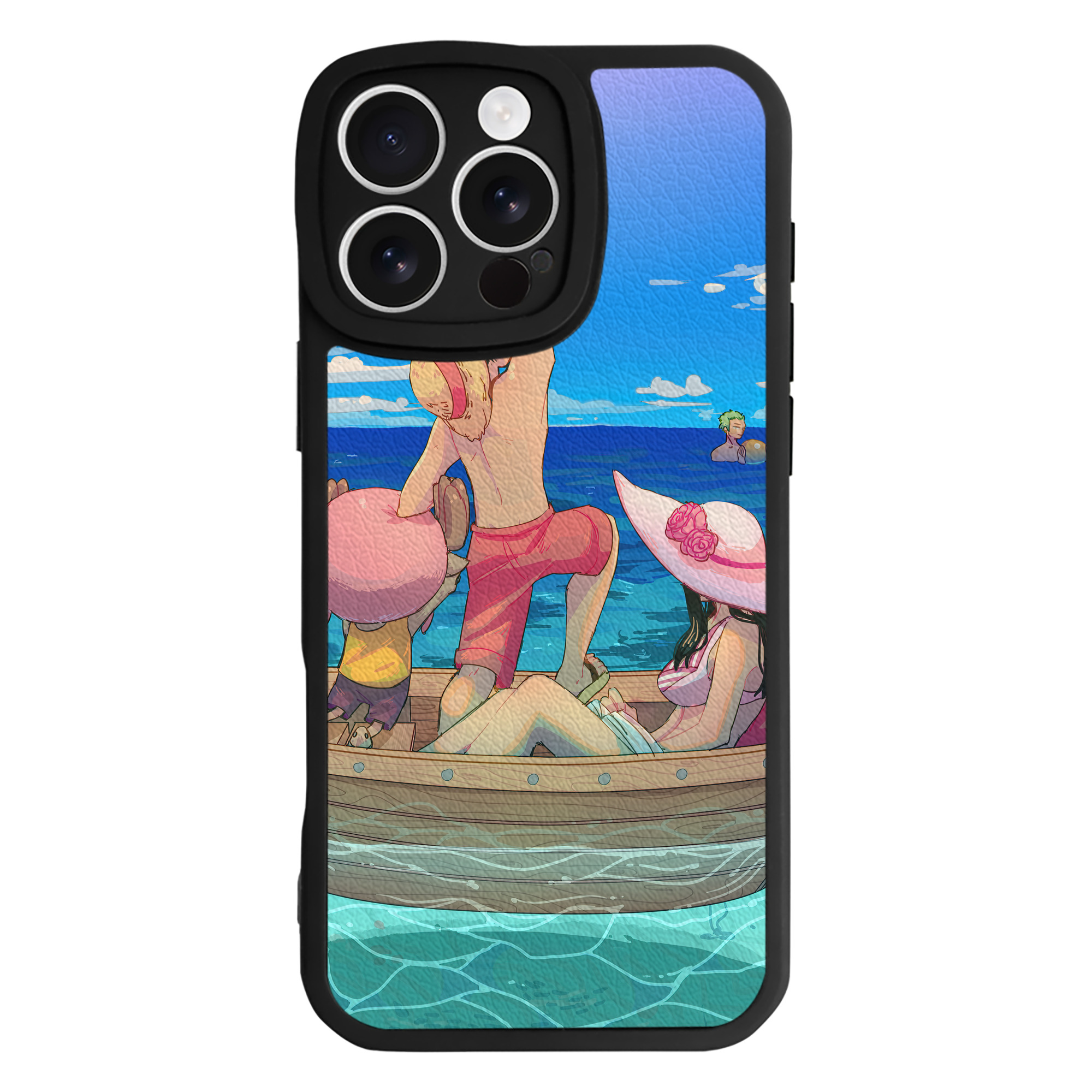（画像用） ワンピース ONE PIECE 【iPhone 16シリーズ対応】シリコンスマホケース（レザー調） 材質：シリコン